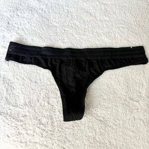 Xhilaration Black Mesh Thong (NWOT)